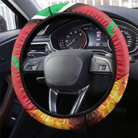 Wales Darts Steering Wheel Cover Welsh Dragon - Grunge Style - Wonder Print Shop