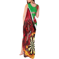 Personalised Wales Darts Tank Maxi Dress Welsh Dragon - Grunge Style - Wonder Print Shop