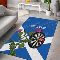 Personalised Scotland Darts Area Rug Scottish Thistle - Flag Style - Wonder Print Shop