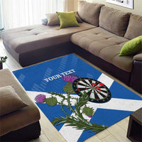 Personalised Scotland Darts Area Rug Scottish Thistle - Flag Style - Wonder Print Shop