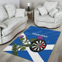 Personalised Scotland Darts Area Rug Scottish Thistle - Flag Style - Wonder Print Shop