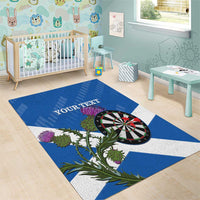 Personalised Scotland Darts Area Rug Scottish Thistle - Flag Style - Wonder Print Shop