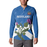 Personalised Scotland Darts Button Sweatshirt Scottish Thistle - Flag Style - Wonder Print Shop