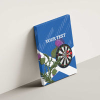 Personalised Scotland Darts Canvas Wall Art Scottish Thistle - Flag Style - Wonder Print Shop