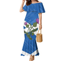 Personalised Scotland Darts Family Matching Mermaid Dress and Hawaiian Shirt Scottish Thistle - Flag Style - Wonder Print Shop