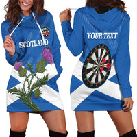 Personalised Scotland Darts Hoodie Dress Scottish Thistle - Flag Style - Wonder Print Shop
