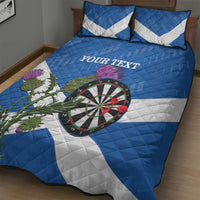 Personalised Scotland Darts Quilt Bed Set Scottish Thistle - Flag Style - Wonder Print Shop