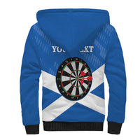 Personalised Scotland Darts Sherpa Hoodie Scottish Thistle - Flag Style - Wonder Print Shop