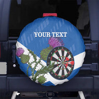 Personalised Scotland Darts Spare Tire Cover Scottish Thistle - Flag Style - Wonder Print Shop