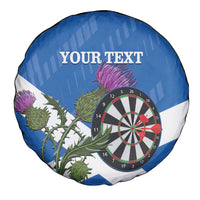 Personalised Scotland Darts Spare Tire Cover Scottish Thistle - Flag Style - Wonder Print Shop