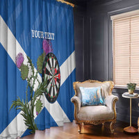 Personalised Scotland Darts Window Curtain Scottish Thistle - Flag Style - Wonder Print Shop