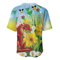 Wales Saint David's Day Baseball Jersey Dydd Gwyl Dewi Hapus Dragon Daffodil - Wonder Print Shop