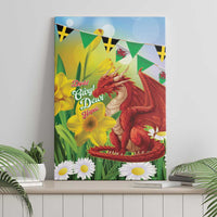 Wales Saint David's Day Canvas Wall Art Dydd Gwyl Dewi Hapus Dragon Daffodil - Wonder Print Shop