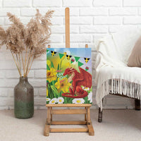 Wales Saint David's Day Canvas Wall Art Dydd Gwyl Dewi Hapus Dragon Daffodil - Wonder Print Shop