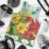 Wales Saint David's Day Men Tank Top Dydd Gwyl Dewi Hapus Dragon Daffodil - Wonder Print Shop