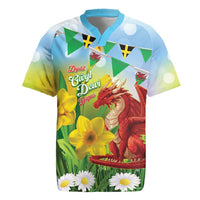 Wales Saint David's Day Rugby Jersey Dydd Gwyl Dewi Hapus Dragon Daffodil - Wonder Print Shop