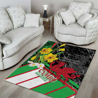 Wales Saint David's Day Area Rug Cymru Am Byth Welsh Dragon - Wonder Print Shop