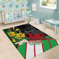 Wales Saint David's Day Area Rug Cymru Am Byth Welsh Dragon - Wonder Print Shop