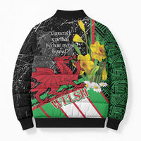 Wales Saint David's Day Bomber Puffer Jacket Cymru Am Byth Welsh Dragon - Wonder Print Shop