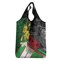 Wales Saint David's Day Grocery Bag Cymru Am Byth Welsh Dragon - Wonder Print Shop