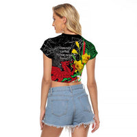 Wales Saint David's Day Raglan Cropped T Shirt Cymru Am Byth Welsh Dragon - Wonder Print Shop
