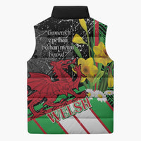 Wales Saint David's Day Sleeveless Puffer Jacket Cymru Am Byth Welsh Dragon - Wonder Print Shop