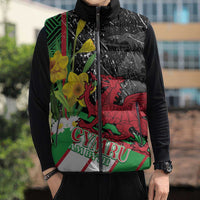 Wales Saint David's Day Sleeveless Puffer Jacket Cymru Am Byth Welsh Dragon - Wonder Print Shop