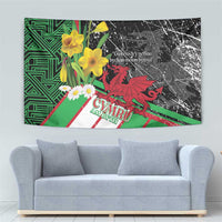 Wales Saint David's Day Tapestry Cymru Am Byth Welsh Dragon - Wonder Print Shop