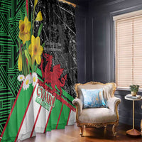 Wales Saint David's Day Window Curtain Cymru Am Byth Welsh Dragon - Wonder Print Shop