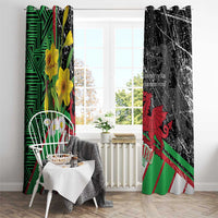 Wales Saint David's Day Window Curtain Cymru Am Byth Welsh Dragon - Wonder Print Shop