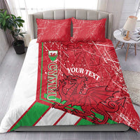 Wales Football Custom Bedding Set 2026 Come On Cymru Grunge Style - Wonder Print Shop
