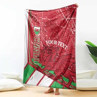 Wales Football Custom Blanket 2026 Come On Cymru Grunge Style - Wonder Print Shop