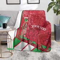 Wales Football Custom Blanket 2026 Come On Cymru Grunge Style - Wonder Print Shop