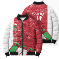 Wales Football Custom Bomber Puffer Jacket 2026 Come On Cymru Grunge Style - Wonder Print Shop