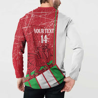 Wales Football Custom Button Sweatshirt 2026 Come On Cymru Grunge Style - Wonder Print Shop