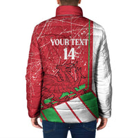 Wales Football Custom Padded Jacket 2026 Come On Cymru Grunge Style - Wonder Print Shop