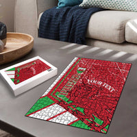 Wales Football Custom Puzzle 2026 Come On Cymru Grunge Style - Wonder Print Shop