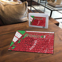 Wales Football Custom Puzzle 2026 Come On Cymru Grunge Style - Wonder Print Shop