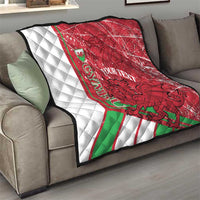 Wales Football Custom Quilt 2026 Come On Cymru Grunge Style - Wonder Print Shop