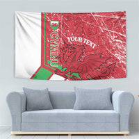 Wales Football Custom Tapestry 2026 Come On Cymru Grunge Style - Wonder Print Shop