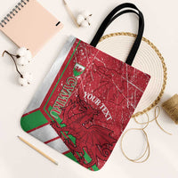 Wales Football Custom Tote Bag 2026 Come On Cymru Grunge Style - Wonder Print Shop