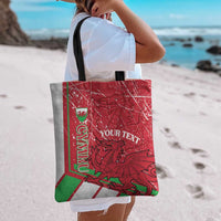 Wales Football Custom Tote Bag 2026 Come On Cymru Grunge Style - Wonder Print Shop