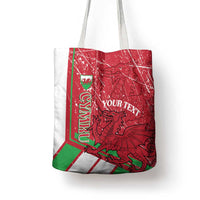 Wales Football Custom Tote Bag 2026 Come On Cymru Grunge Style - Wonder Print Shop