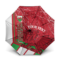 Wales Football Custom Umbrella 2026 Come On Cymru Grunge Style - Wonder Print Shop