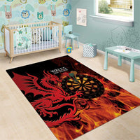 Wales Darts Area Rug Cymru Dragon Gem Ymlaen Flaming Vibes - Wonder Print Shop