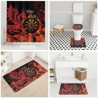 Wales Darts Bathroom Set Cymru Dragon Gem Ymlaen Flaming Vibes - Wonder Print Shop