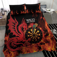 Wales Darts Bedding Set Cymru Dragon Gem Ymlaen Flaming Vibes - Wonder Print Shop