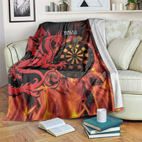 Wales Darts Blanket Cymru Dragon Gem Ymlaen Flaming Vibes - Wonder Print Shop