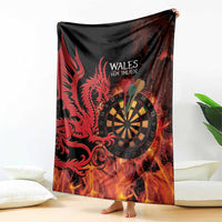 Wales Darts Blanket Cymru Dragon Gem Ymlaen Flaming Vibes - Wonder Print Shop