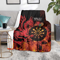 Wales Darts Blanket Cymru Dragon Gem Ymlaen Flaming Vibes - Wonder Print Shop